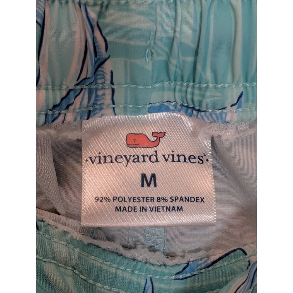 Vineyard Vines Boys Marlin Sailboat Swim Trunks Green Size Medium Board Shorts